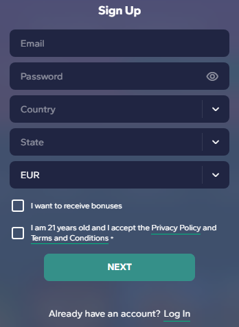 WildTornado Casino Sign Up Process