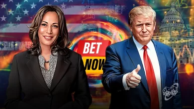 Political Betting Market Dynamics for Harris-Trump Unofficial Polling