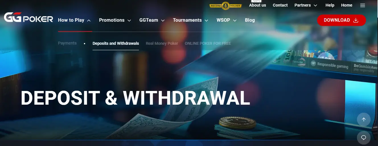 Ggpoker Deposit and Withdrawal