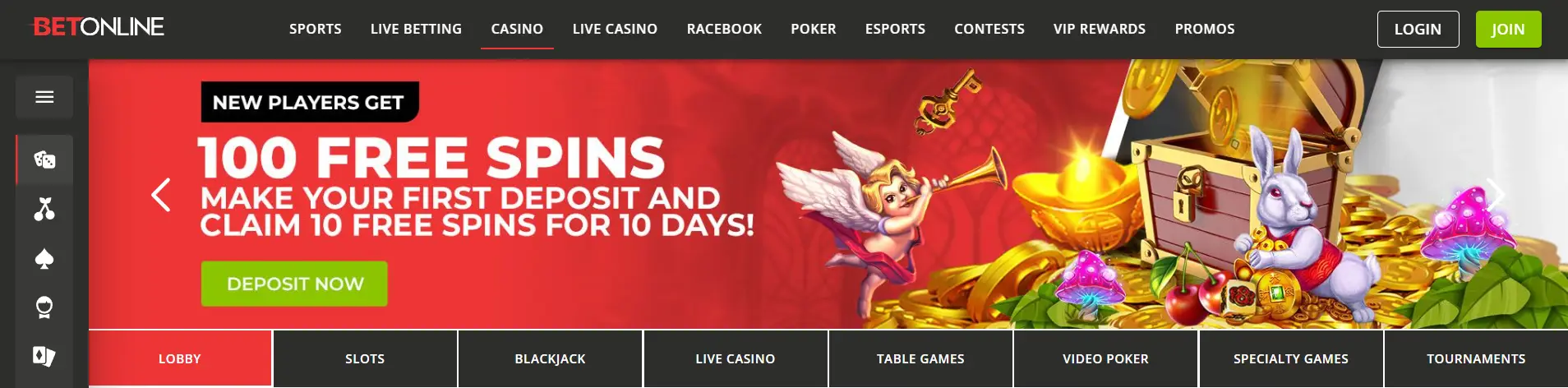 BetOnline Crypto Gambling Home Page