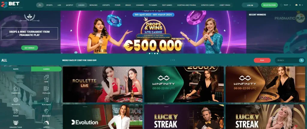 22Bet-Casino-Games