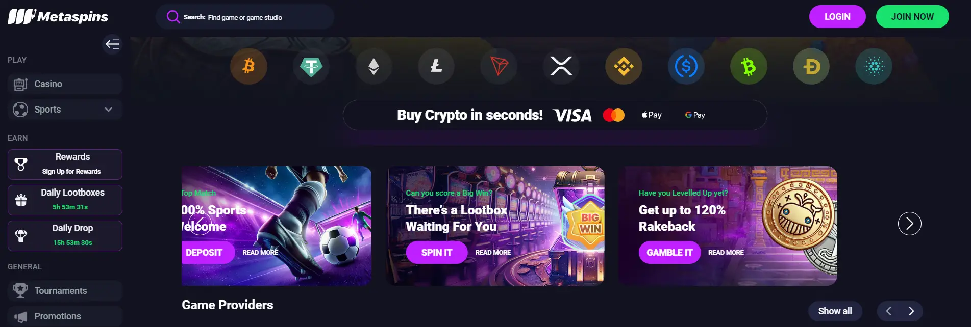 metaspins ethereum gambling site