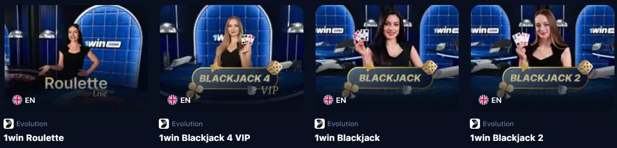 1win Casino Live Games